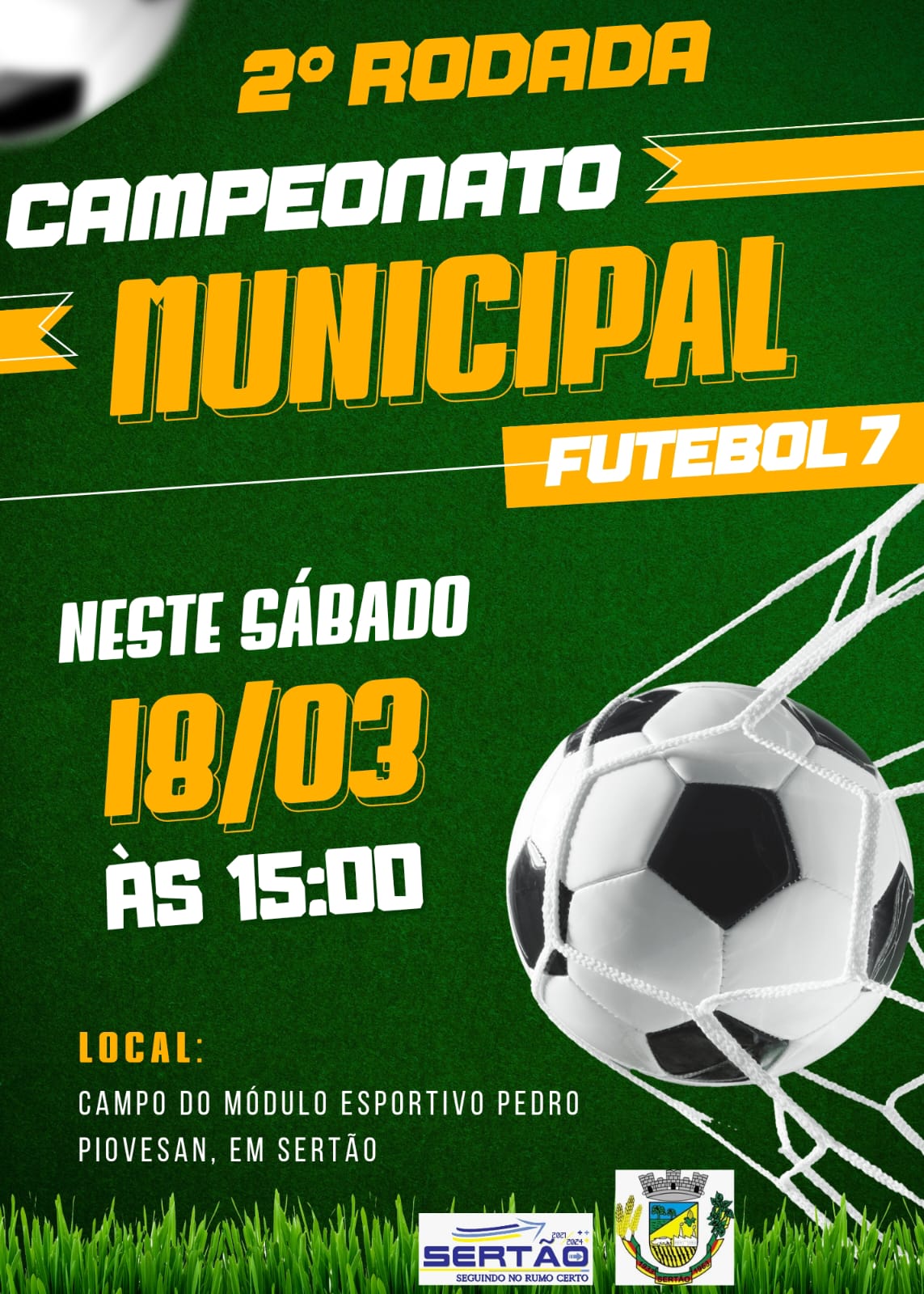 CONFIRA OS JOGOS DA 2ª RODADA DO CAMPEONATO DE ⚽️ FUTEBOL DE CAMPO  CATEGORIA 43 ANOS – Prefeitura Municipal de Santo Augusto